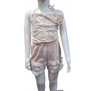 NEW DOLLCAKE girls' oh dear romper in pink